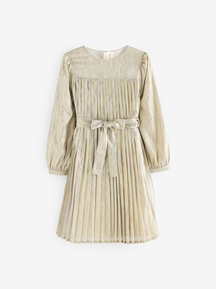 Billieblush Gold Sequin Party Occasion Dress With Belt - Image 1 of 4