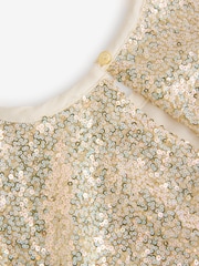 Billieblush Gold Sequin Party Occasion Tiered Dress - Image 3 of 4