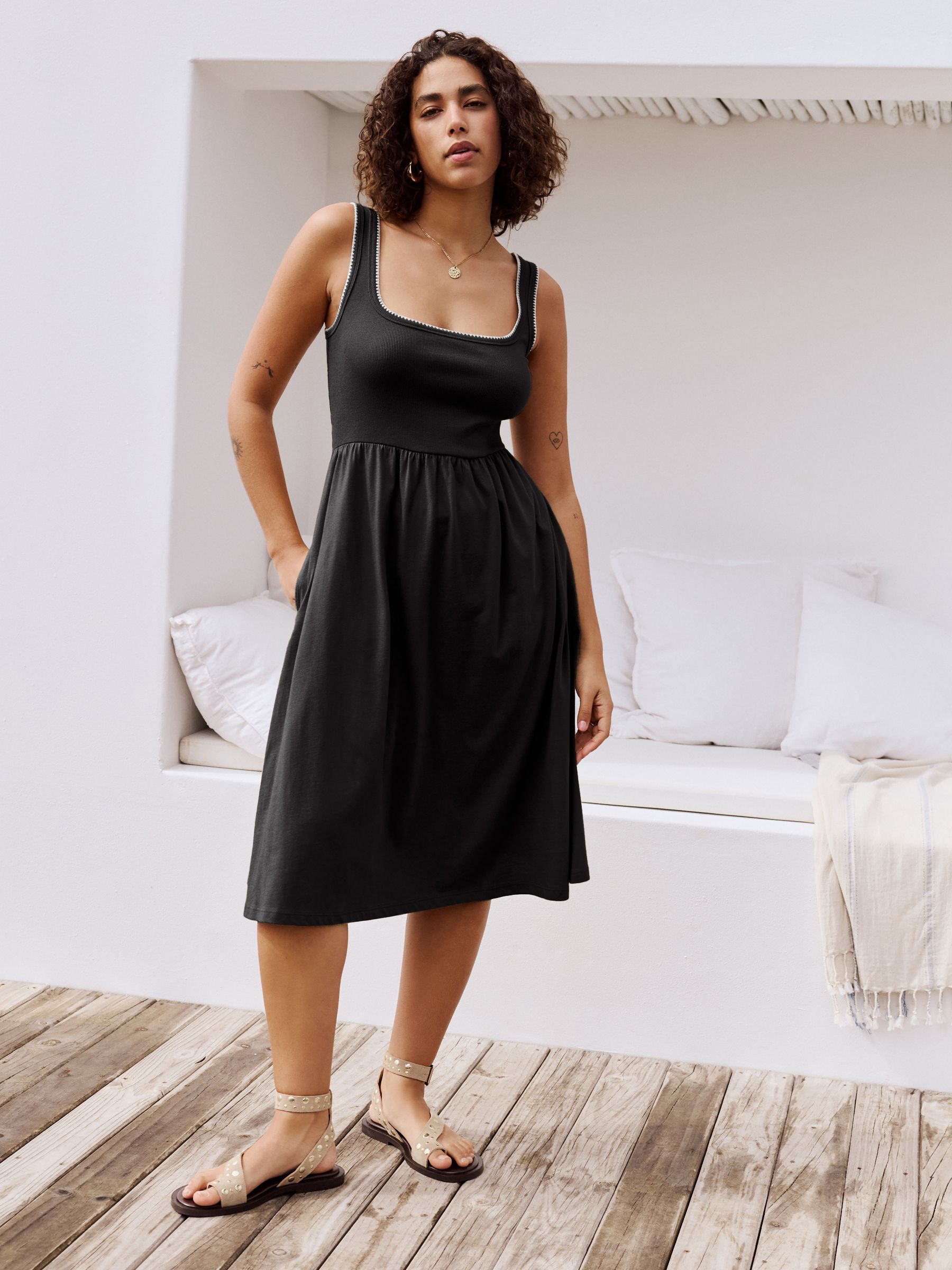next jersey dress Buy Black Jersey Midi Summer Dress from Next USA