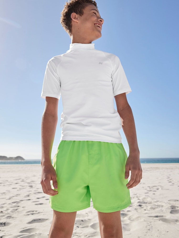 White Short Sleeve Rash Vest (1.5-16yrs) - Image 1 of 7
