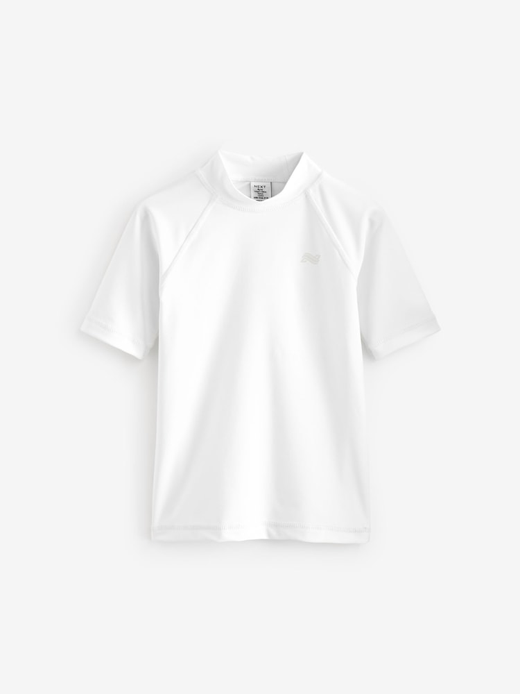 White Short Sleeve Rash Vest (1.5-16yrs) - Image 5 of 7
