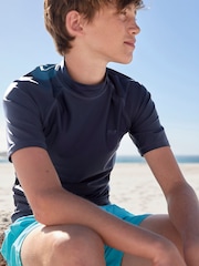 Navy Short Sleeve Rash Vest (1.5-16yrs) - Image 1 of 7