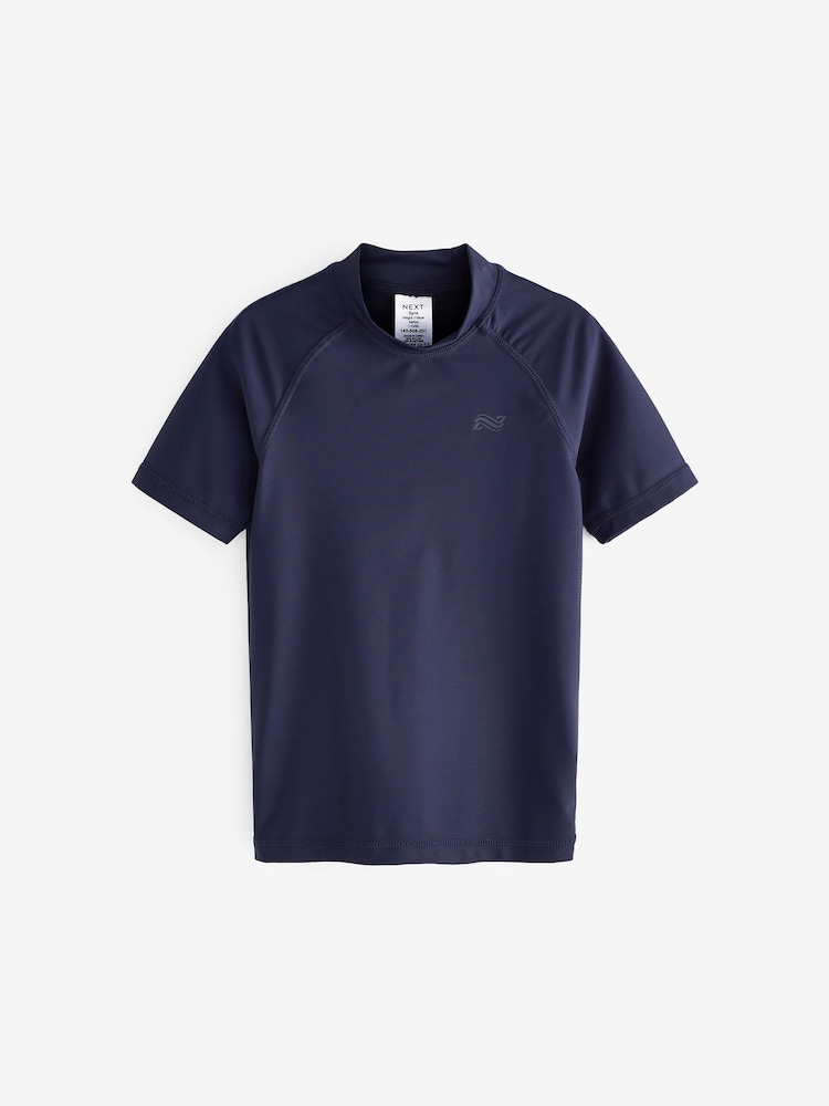 Navy Short Sleeve Rash Vest (1.5-16yrs) - Image 4 of 7