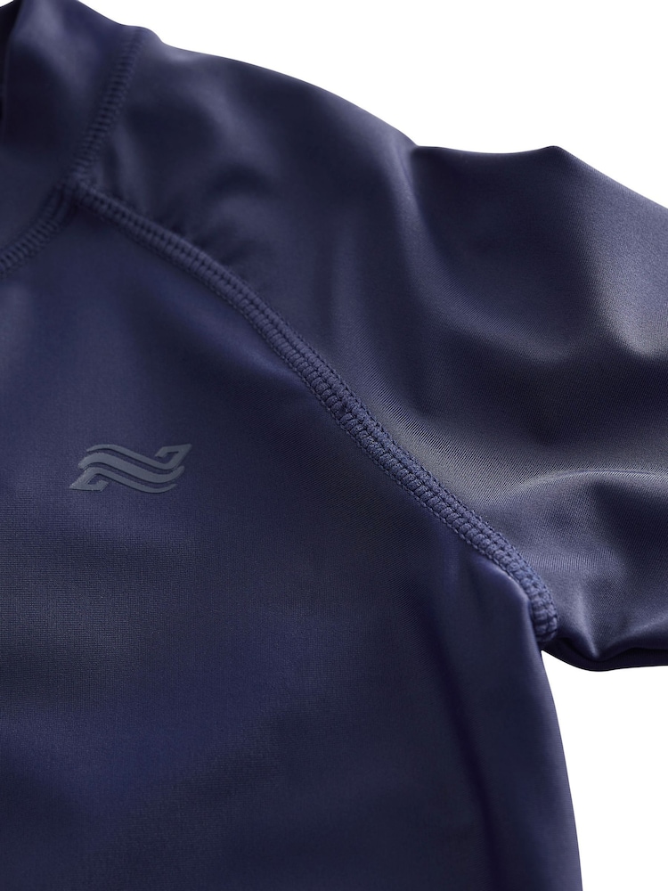 Navy Short Sleeve Rash Vest (1.5-16yrs) - Image 6 of 7