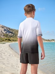 Black and White Ombre Short Sleeve Rash Vest (1.5-16yrs) - Image 2 of 7