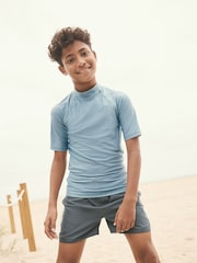 Grey Short Sleeve Rash Vest (1.5-16yrs) - Image 1 of 8