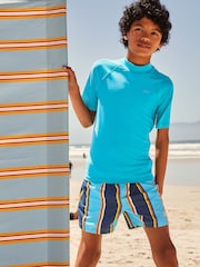 Turquoise Blue Short Sleeve Rash Vest (1.5-16yrs) - Image 1 of 7