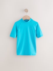 Turquoise Blue Short Sleeve Rash Vest (1.5-16yrs) - Image 4 of 7