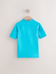 Turquoise Blue Short Sleeve Rash Vest (1.5-16yrs) - Image 5 of 7