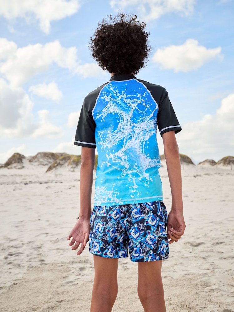 Blue Sonic Rash Vest (3-16yrs) (3-16yrs) - Image 2 of 8