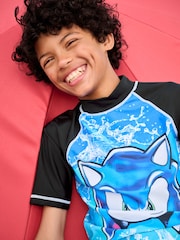 Blue Sonic Rash Vest (3-16yrs) (3-16yrs) - Image 4 of 8