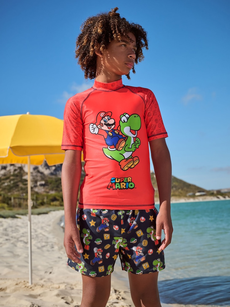 Rouge Mario - Débardeur anti-UV (3-16ans) (3-16ans) - Image 3 of 7