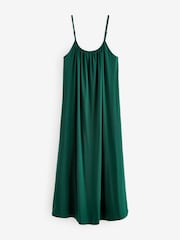 Emerald Green Jersey Midi Slip Dress - Image 7 of 9