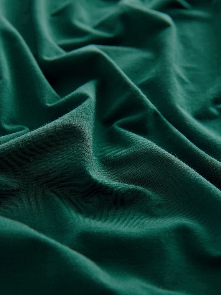 Emerald Green Jersey Midi Slip Dress - Image 9 of 9