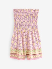 Pink Bandeau Shirred Playsuit - Image 6 of 8