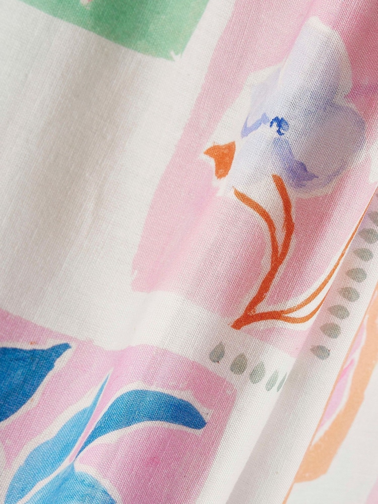 River Island White Sun Shell T-Shirt & Woven Trouser Set - Image 4 of 4