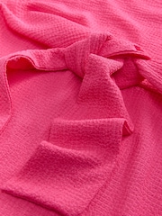 Pink Textured Tie Waist T Dress - Image 2 of 3
