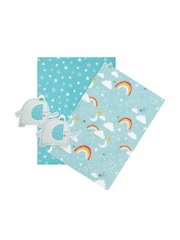 Hallmark Blue Cute Elephants New Baby Gift Bag And Gift Wrap Set - Image 4 of 4