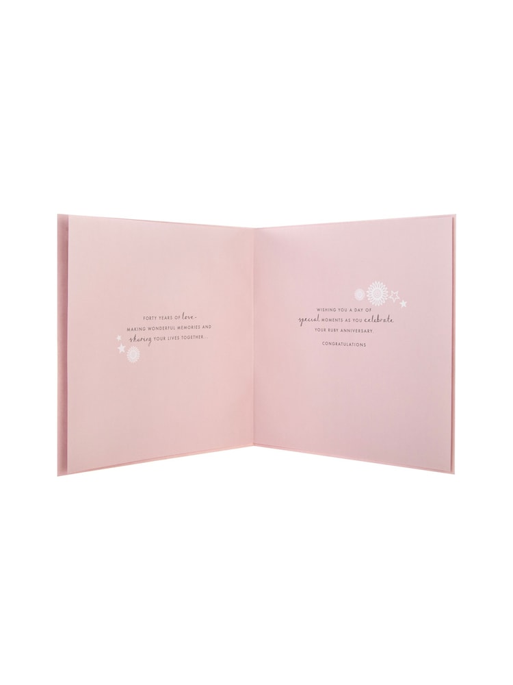 Hallmark Multi Ruby Wedding Anniversary Card Laser Cut Pattern - Image 4 of 4
