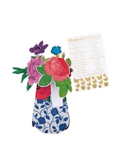 Hallmark Multi 3D Pop-Up Patterned Vase Paper Gift Flowers - Image 2 of 4