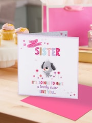 Hallmark Multi Birthday Card for Sister 3D Pop-Out Scruffles - Image 1 of 4