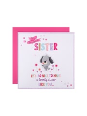 Hallmark Multi Birthday Card for Sister 3D Pop-Out Scruffles - Image 2 of 4