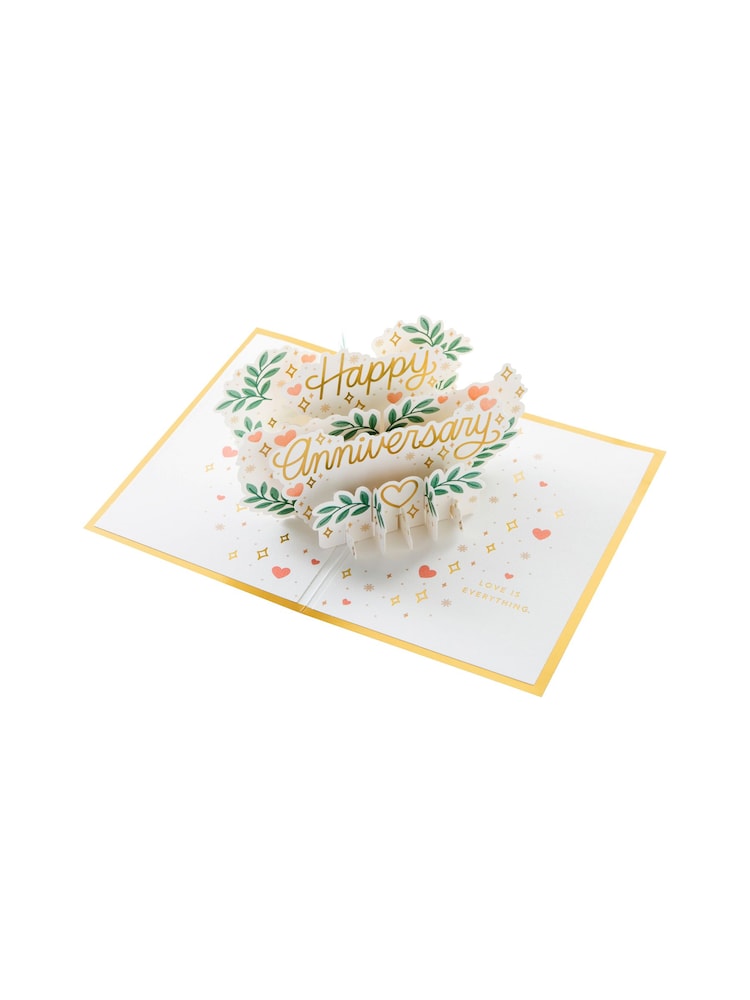 Hallmark White Paper Wonder Anniversary Card 3D Pop-Up Design - Image 2 of 4