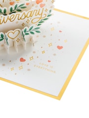 Hallmark White Paper Wonder Anniversary Card 3D Pop-Up Design - Image 4 of 4