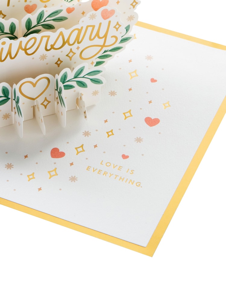 Hallmark White Paper Wonder Anniversary Card 3D Pop-Up Design - Image 4 of 4