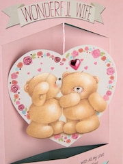 Hallmark Pink Wife 3D Forever Friends Design Birthday Card - Image 3 of 4