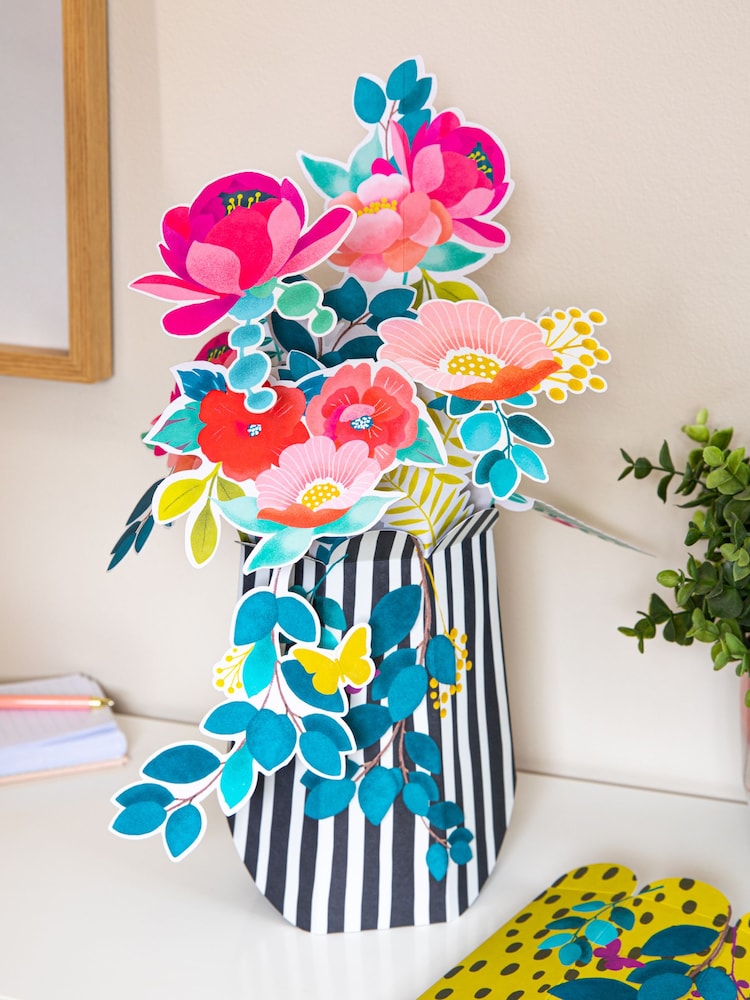 Hallmark Multi 3D Pop-Up Vibrant Letterbox Flowers Paper Gift - Image 1 of 4