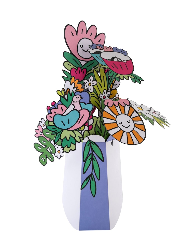 Hallmark Multi 3D Pop-Up Cute Letterbox Flowers Paper Gift - Image 2 of 4