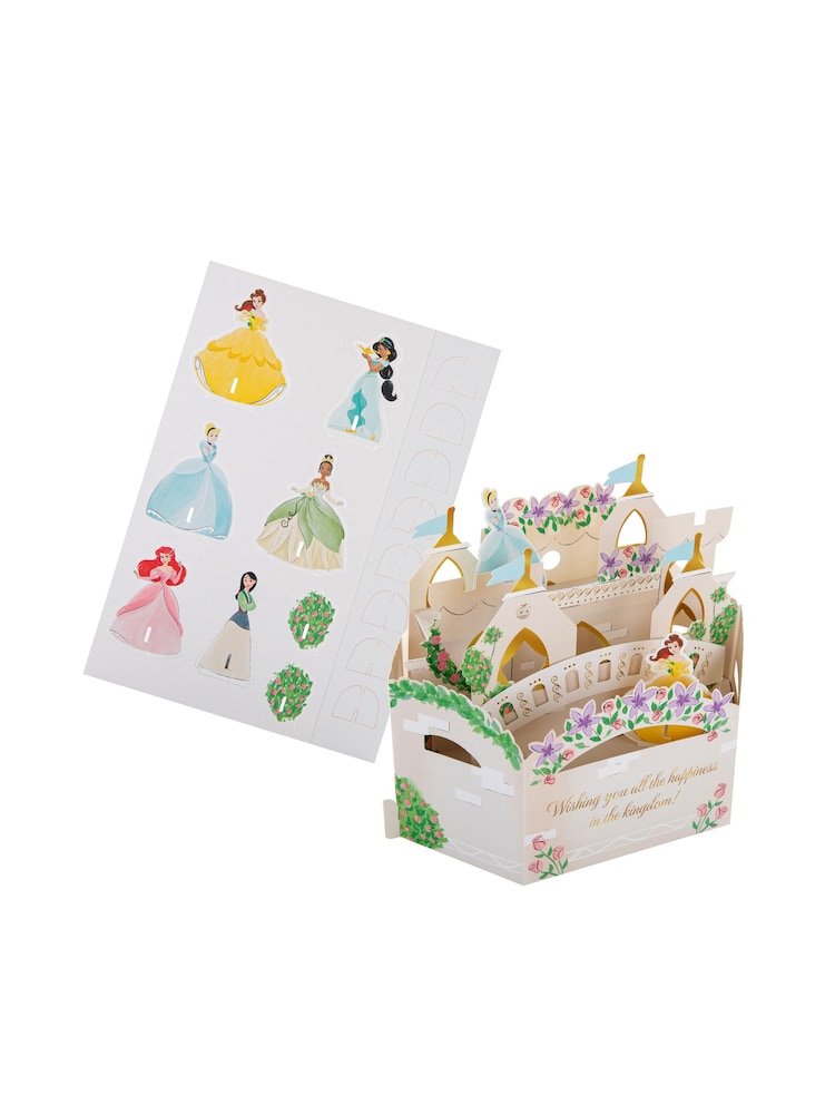 Hallmark White Birthday Card 3D Pop-Up Disney Princesses Design - Image 2 of 4