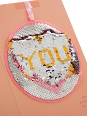 Hallmark Pink Birthday Card for Wife Reversible Sequin Design - Image 3 of 4
