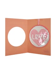 Hallmark Pink Birthday Card for Wife Reversible Sequin Design - Image 4 of 4