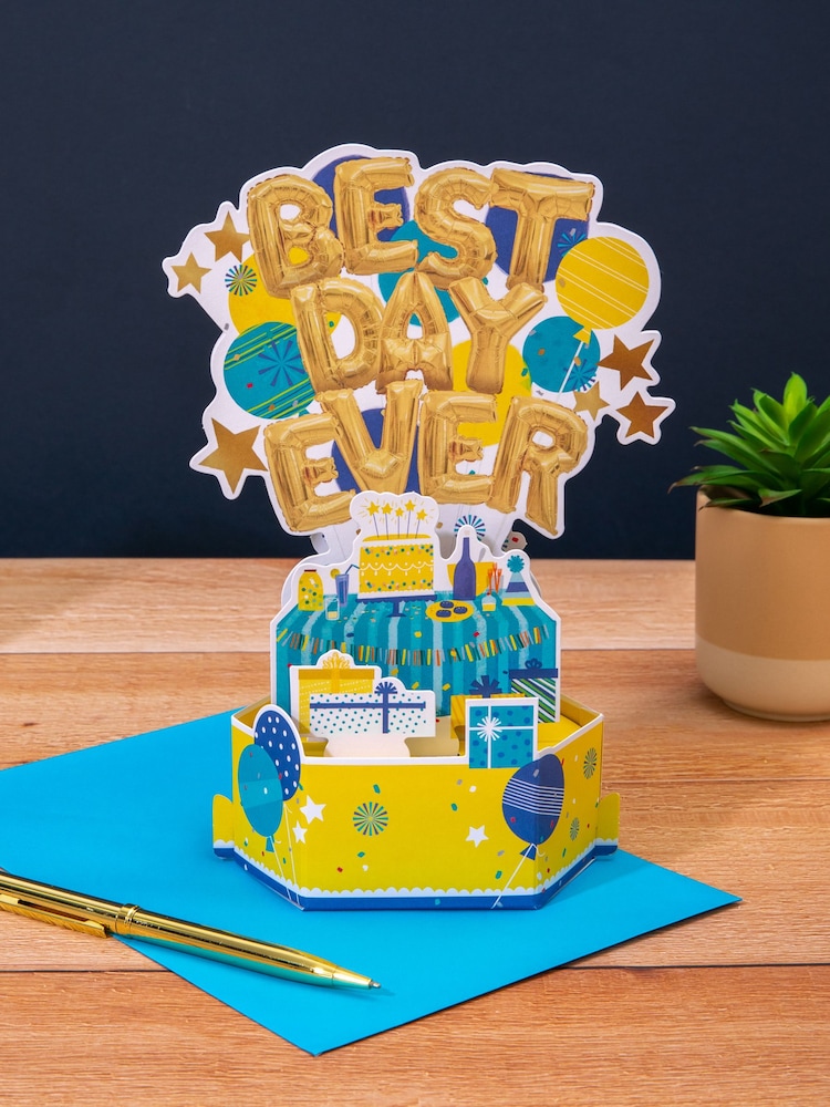 Hallmark Multi Birthday Card 3D Pop-Up Celebration Banner Design - Image 1 of 4