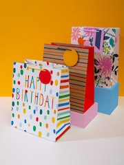 Hallmark Multi Set of 3 Gift Bags In 3 Stylish Birthday Designs - Image 1 of 4