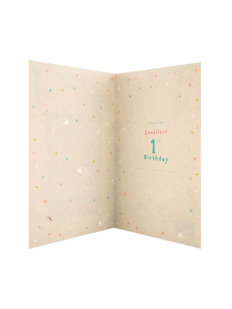 Hallmark Pink Granddaughter Winnie The Pooh 1st Birthday Card - Image 4 of 4