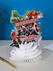 Hallmark Multi Birthday Card for Grandson 3D Marvel Avengers - Image 1 of 4