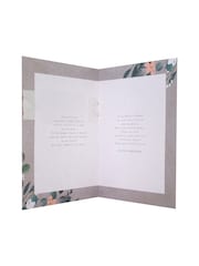 Hallmark Grey Sympathy Card Floral Design with Heartfelt Verse - Image 4 of 4