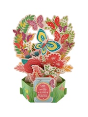 Hallmark Multi Birthday Card 3D Pop-up Butterfly And Flowers - Image 2 of 4