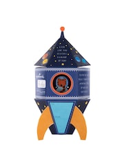 Hallmark Blue 3rd Birthday Card for Son 3D Pop-Up Rocket - Image 4 of 4