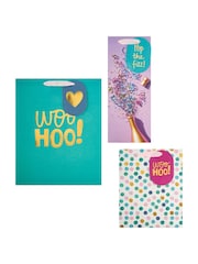 Hallmark Multi 3 Celebratory Designs Gift Bags Set of 3 - Image 3 of 4