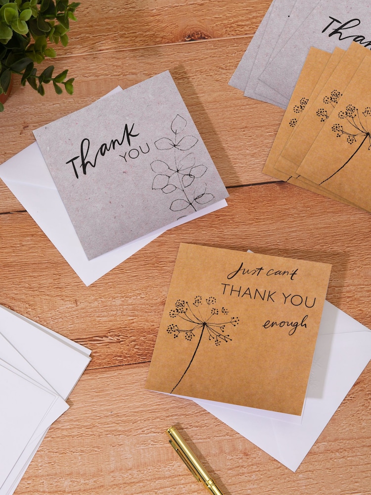 Hallmark Multi Thank You In 2 Classic Designs Cards 10 Pack - Image 1 of 4