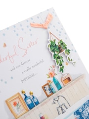 Hallmark Multi Birthday Card for Sister Bath Illustration - Image 3 of 4