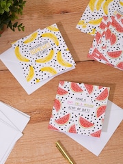 Hallmark Multi 2 Bold Fruit Designs Birthday Cards 10 Pack - Image 1 of 4