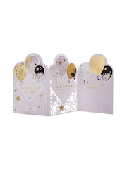 Hallmark Multi Die Cut Metallic Balloons Design Birthday Card - Image 4 of 4