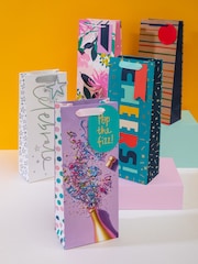 Hallmark Multi 5 Celebratory Designs Bottle Bags Set of 5 - Image 1 of 3