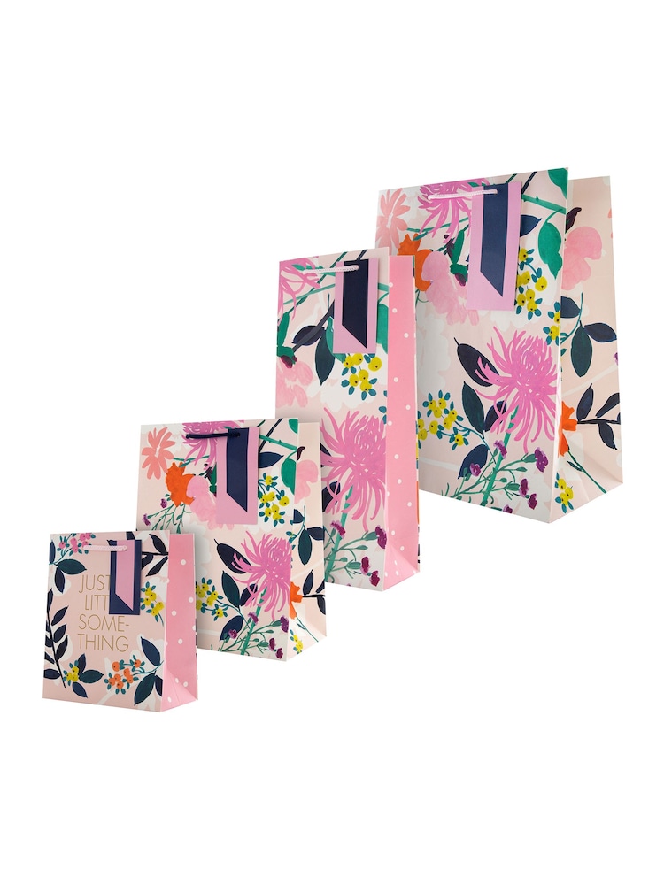 Hallmark 4 Pack Multi Gift Bags In Contemporary Floral Designs - Image 2 of 4
