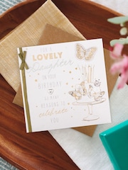 Hallmark White Birthday Card for Daughter Cake And Candles Design - Image 1 of 4